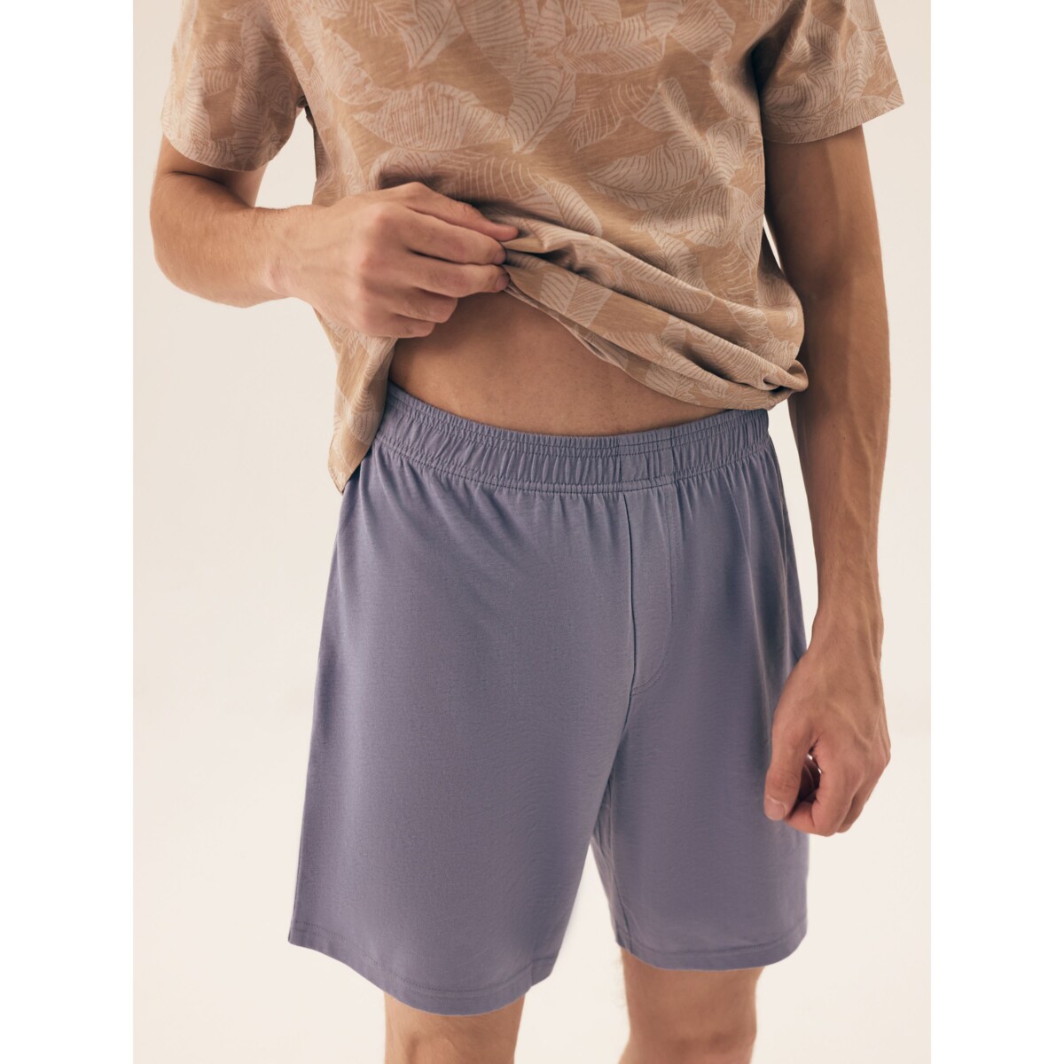 Piżama South 42599 -02X Beżowo-Niebieski, L