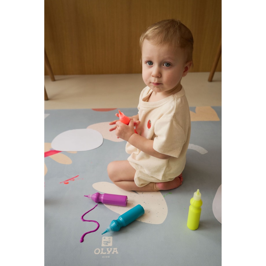 Mata Ochronna OLYA KIDS wzór ORGANIC SEA 95x125cm