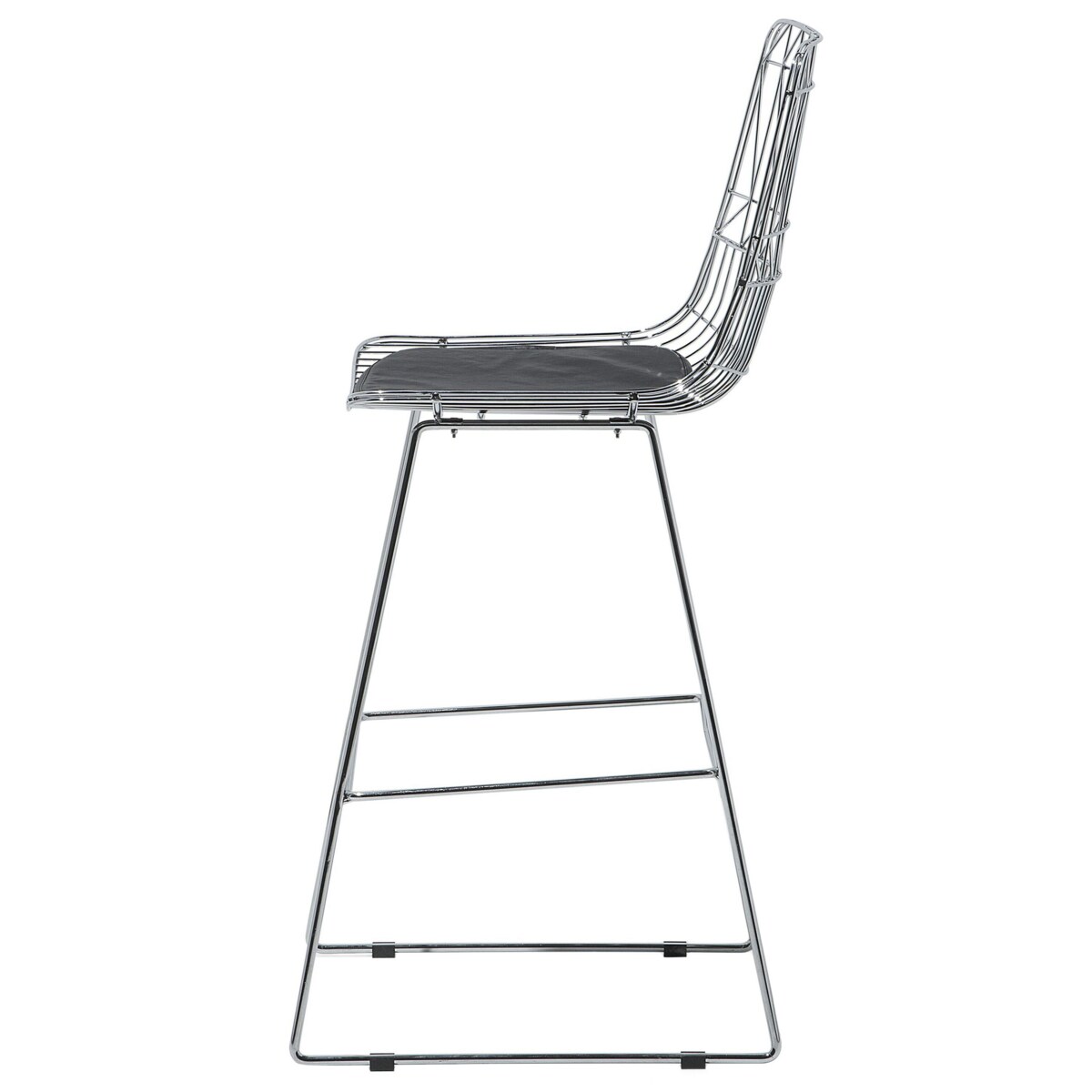 Zestaw 2 krzeseł barowych metalowy srebrny PRESTON