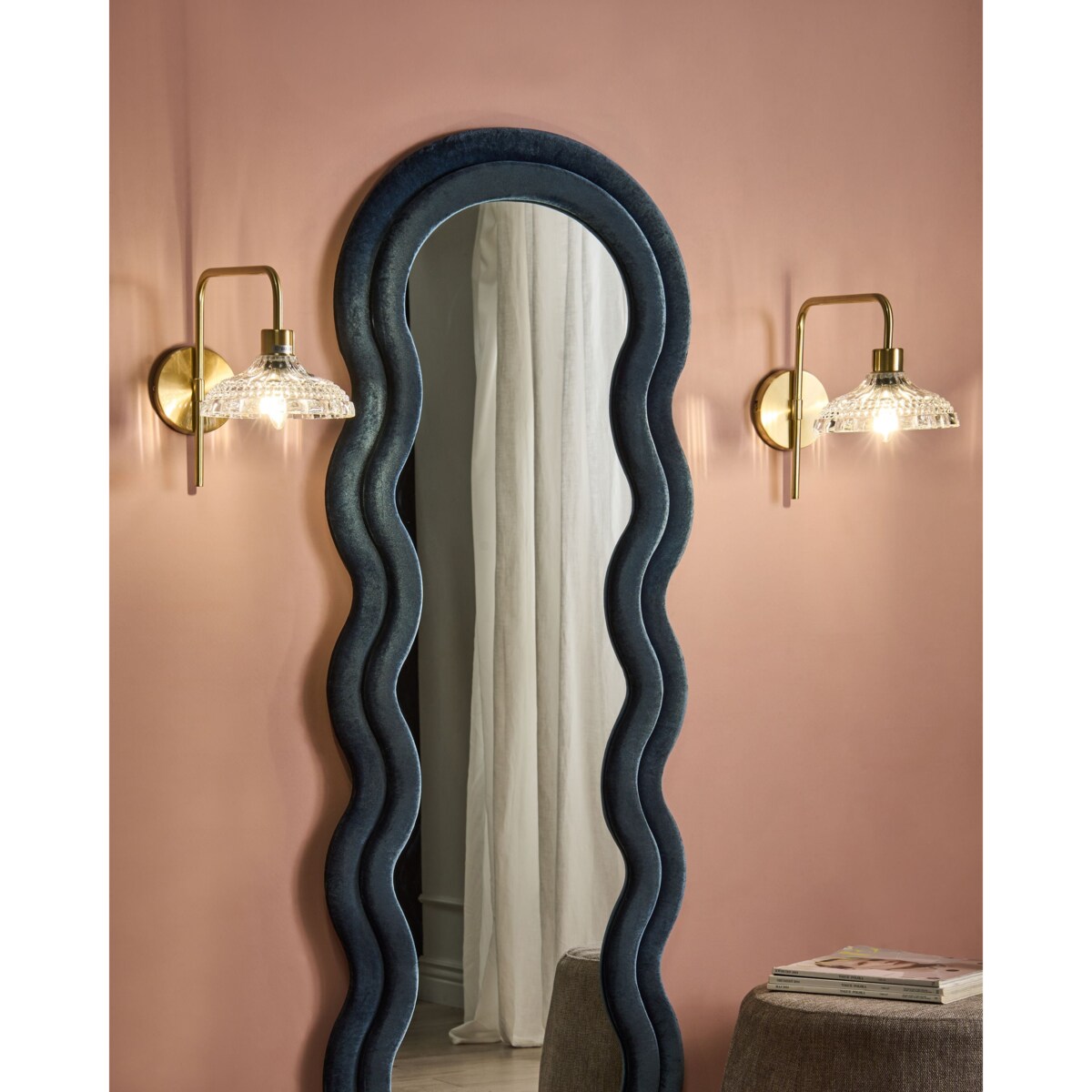 Zestaw 2 lamp ściennych MOLINO Złoty Metal
