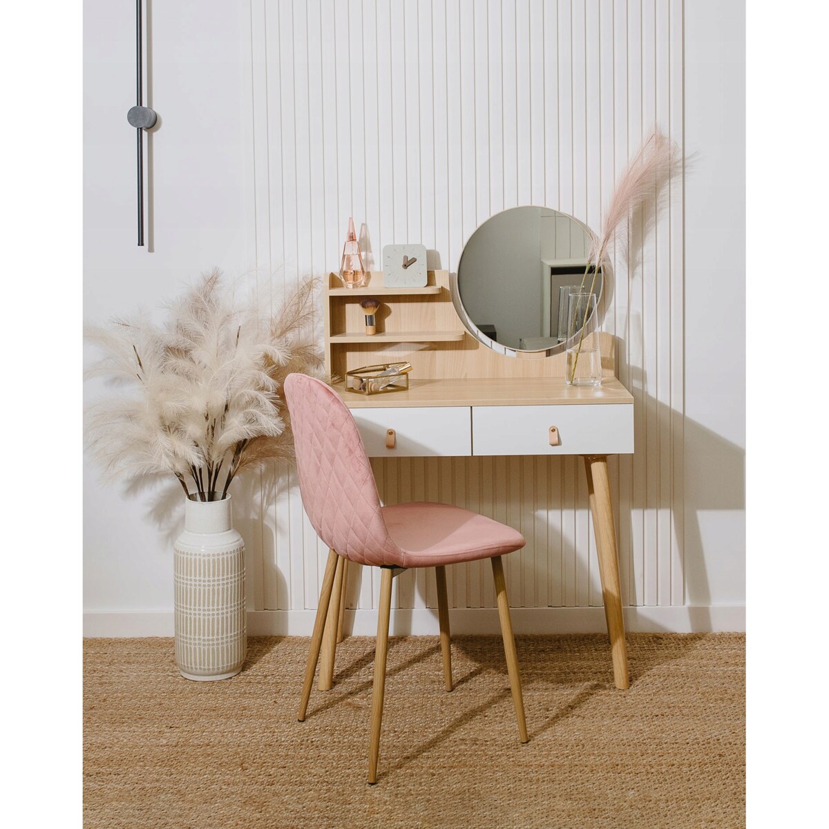 Toaletka z lustrem SCANDI kosmetyczna skandynawska