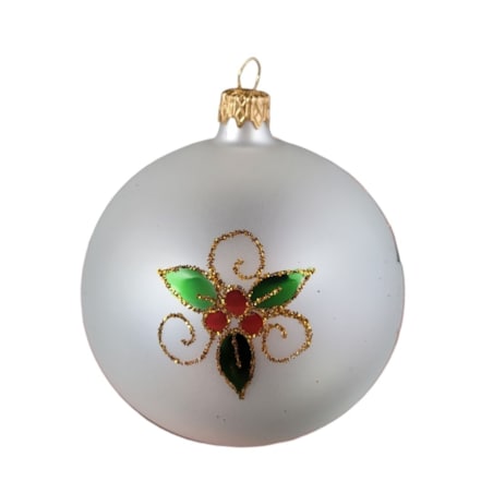 Bombka szklana 4 szt. Ø 100 mm FOLK - 2