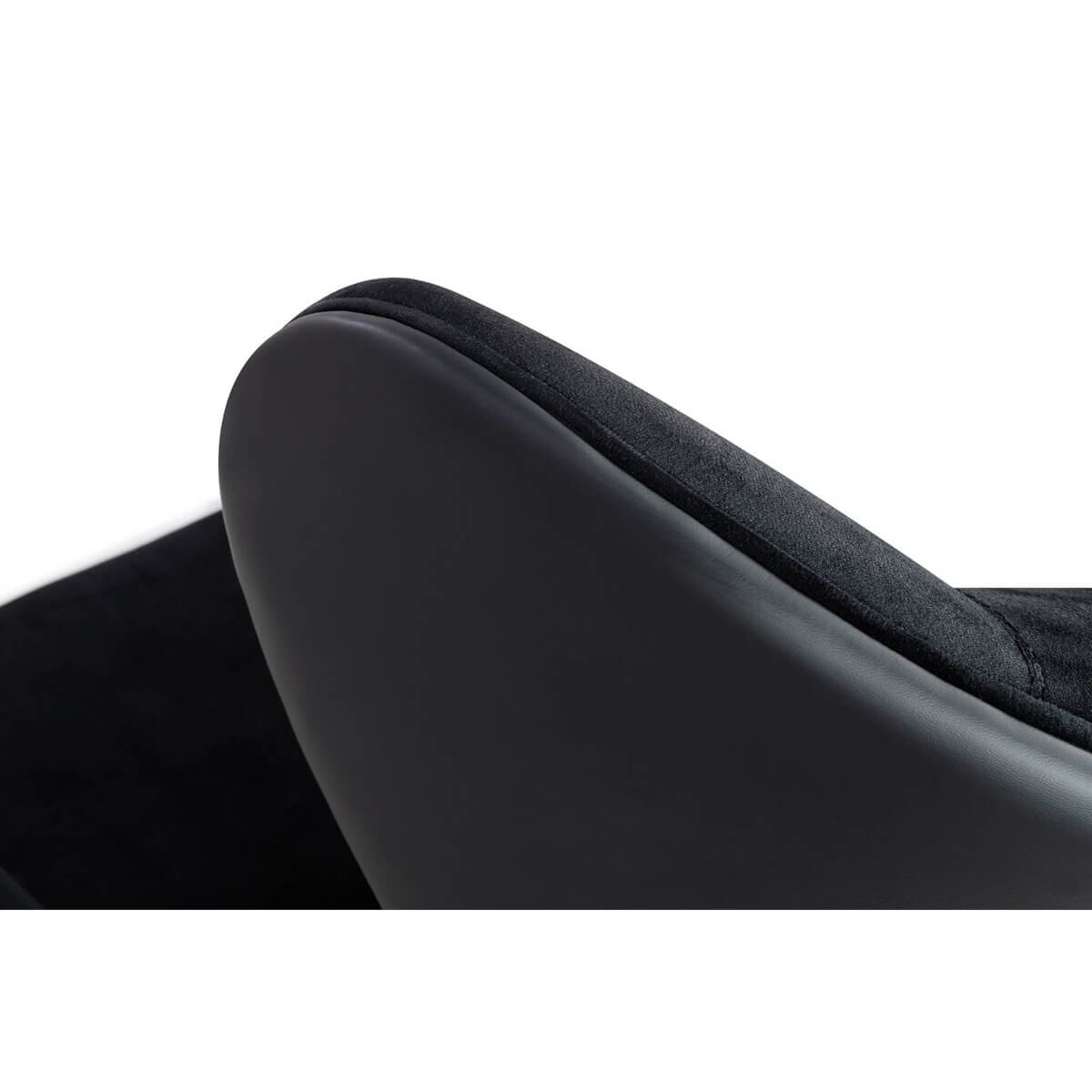 Elegancki fotel z ekoskóry Hampton Velvet czarny złoty, King Home