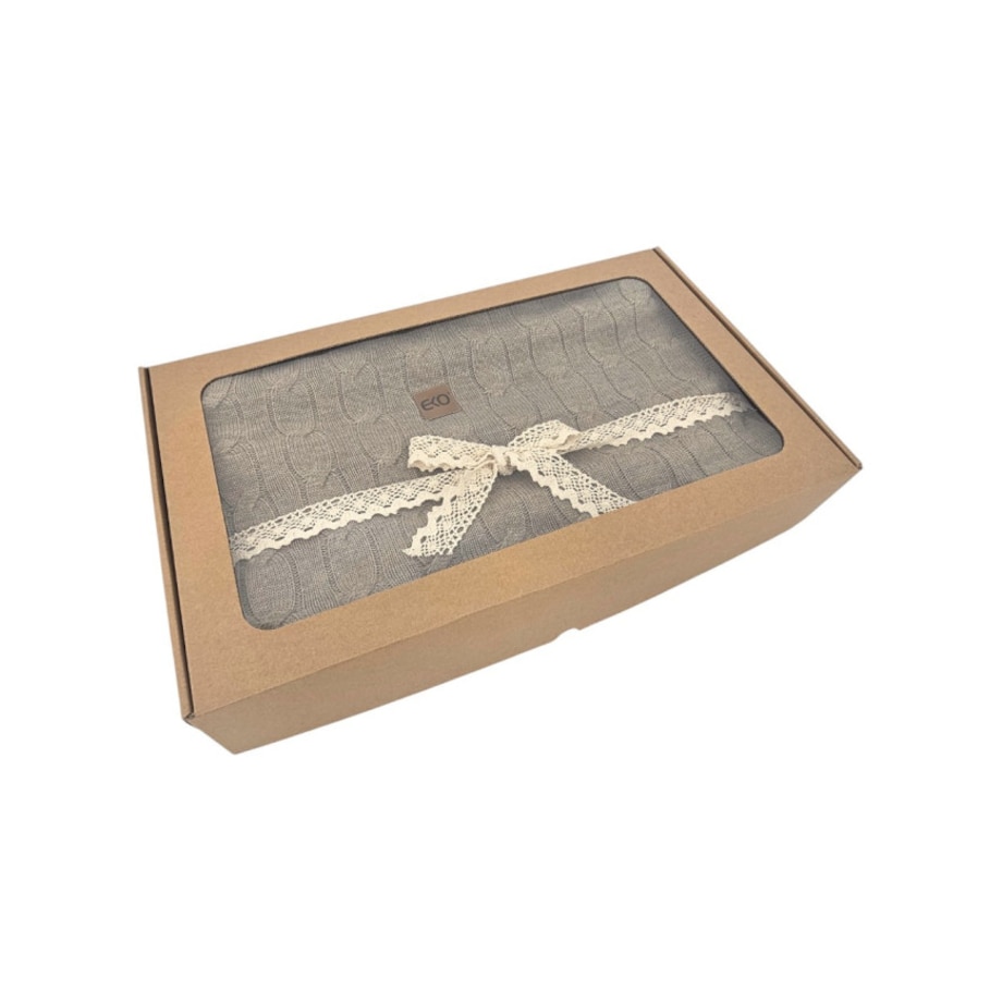 Koc dzianinowy kaszmir 200x220 cm – VERONA200 TAUPE