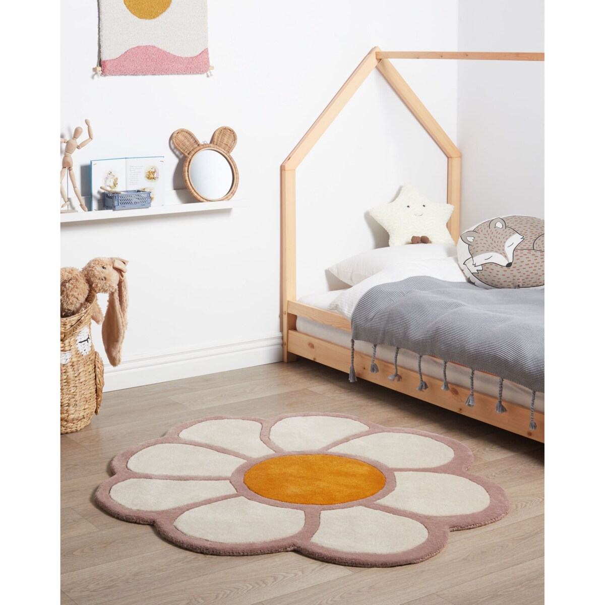 Dywan dziecięcy THUMBELINA Złamana biel ø 120 cm Wełna