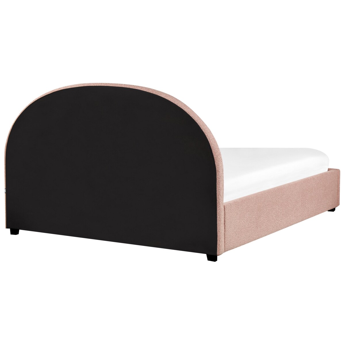 Łóżko z pojemnikiem Boucle VAUCLUSE 180 x 200 cm Pastelowy róż