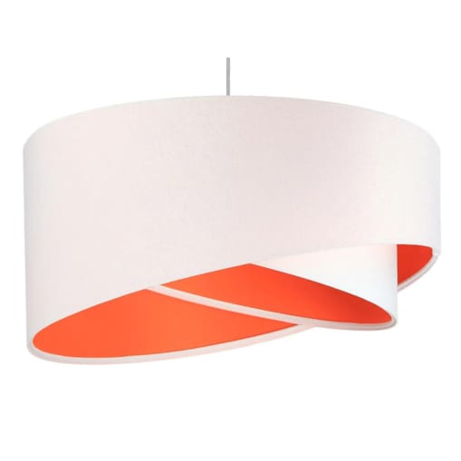 Lampa wisząca GEMSTONE WHITE biała/pomarańczowa