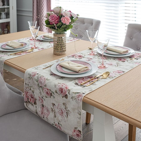 Dwustronny bieżnik Roselle & Stripes – 50 × 150 cm