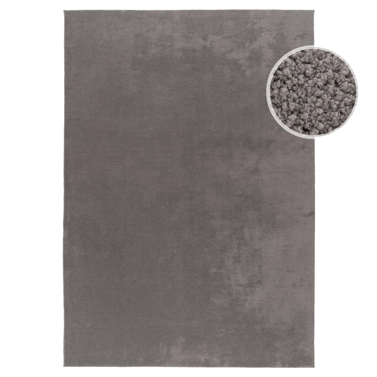 Dywan Jednokolorowy zmywalny antypoślizgowy miękki Calmia Ciemnoszary 120x160