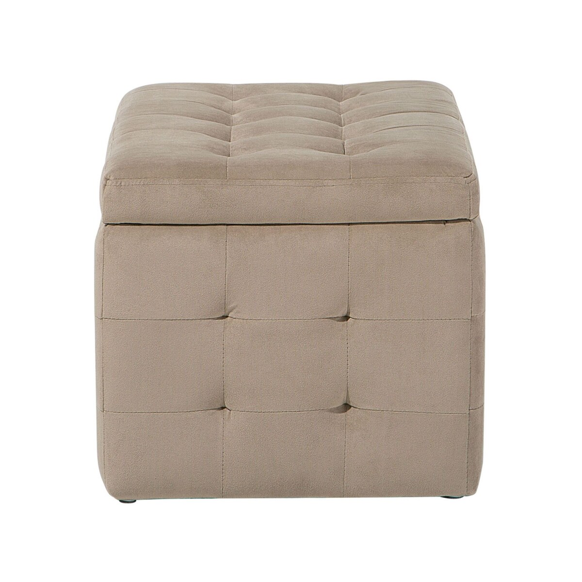 Puf ze schowkiem welurowy brązowy MICHIGAN