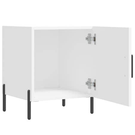 vidaXL Szafka nocna, biała, 40x40x50 cm, materiał drewnopochodny