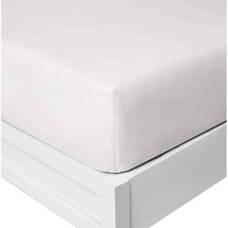 Prześcieradło bawełniane 160x200 cm z tkaniny HOTELOWE NA WYSOKI MATERAC 30CM BIAŁE NA GUMCE