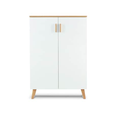 KONSIMO FRISK Biała komoda do salonu w stylu skandynawskim