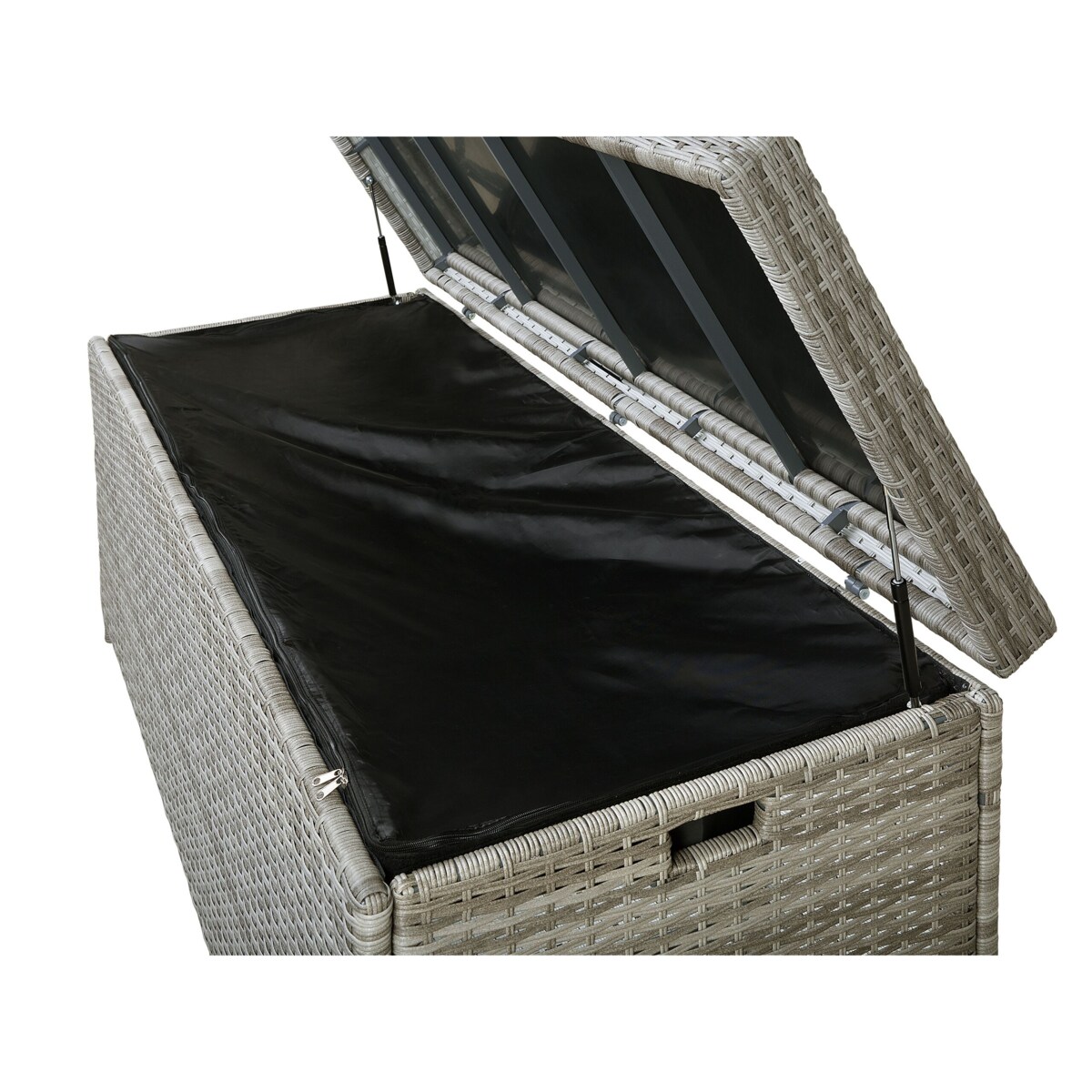 Skrzynia do przechowywania Polyrattan 158 x 63 cm Szary MODENA