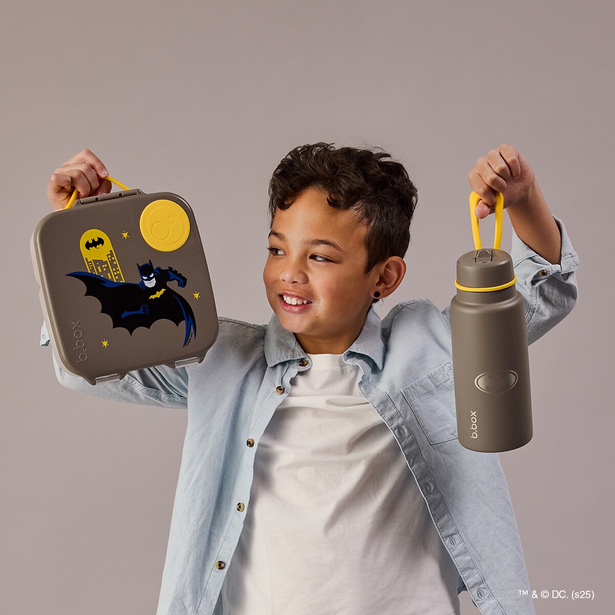 Batman Lunchbox dla dzieci i dorosłych - śniadaniówka z przegródkami i wkładem chłodzącym b.box