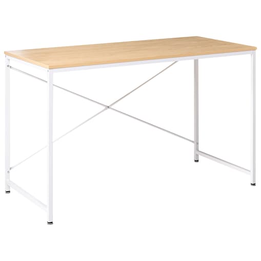 Biurko ANDASTE 120 cm 60 cm Jasny brąz/ biały