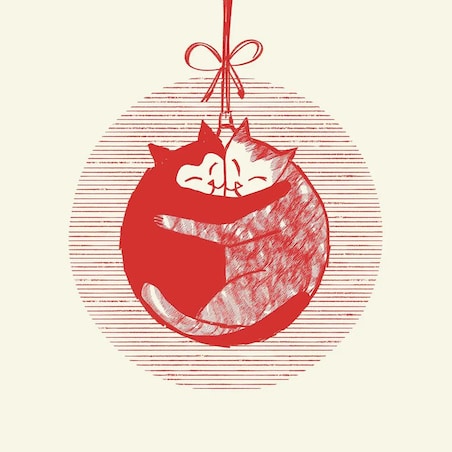 Poduszka świąteczna - merry kittens