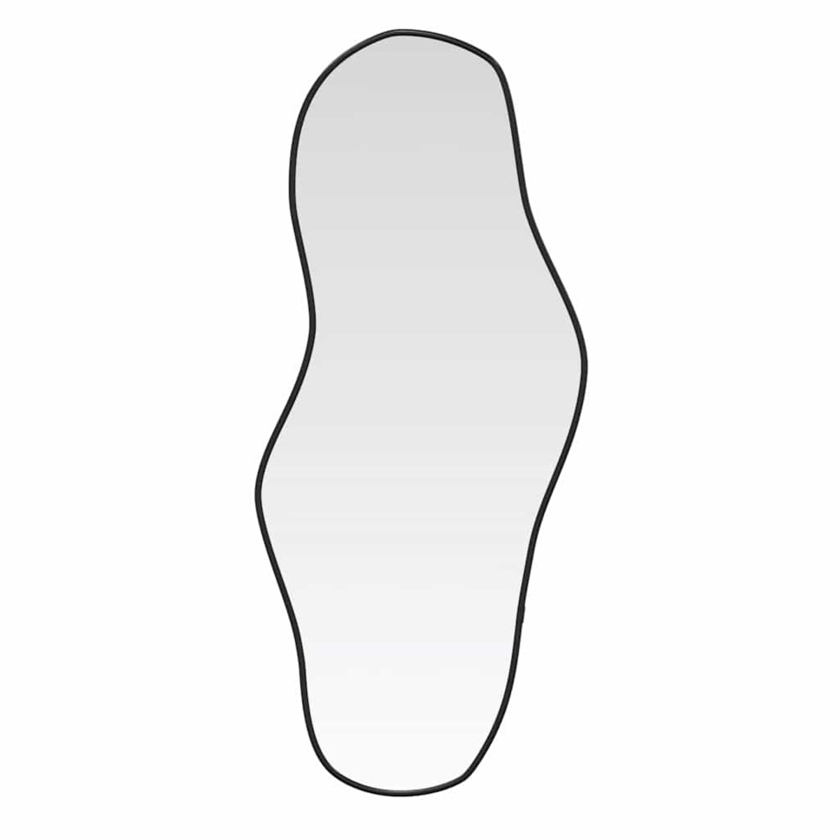 vidaXL Lustro ścienne, czarne, 90x40 cm