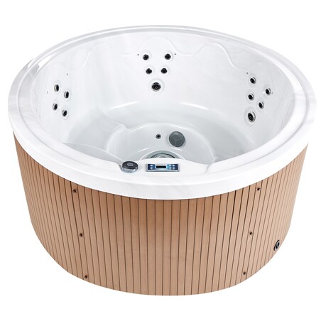 Wanna ogrodowa z hydromasażem LED MARFIL Brązowy