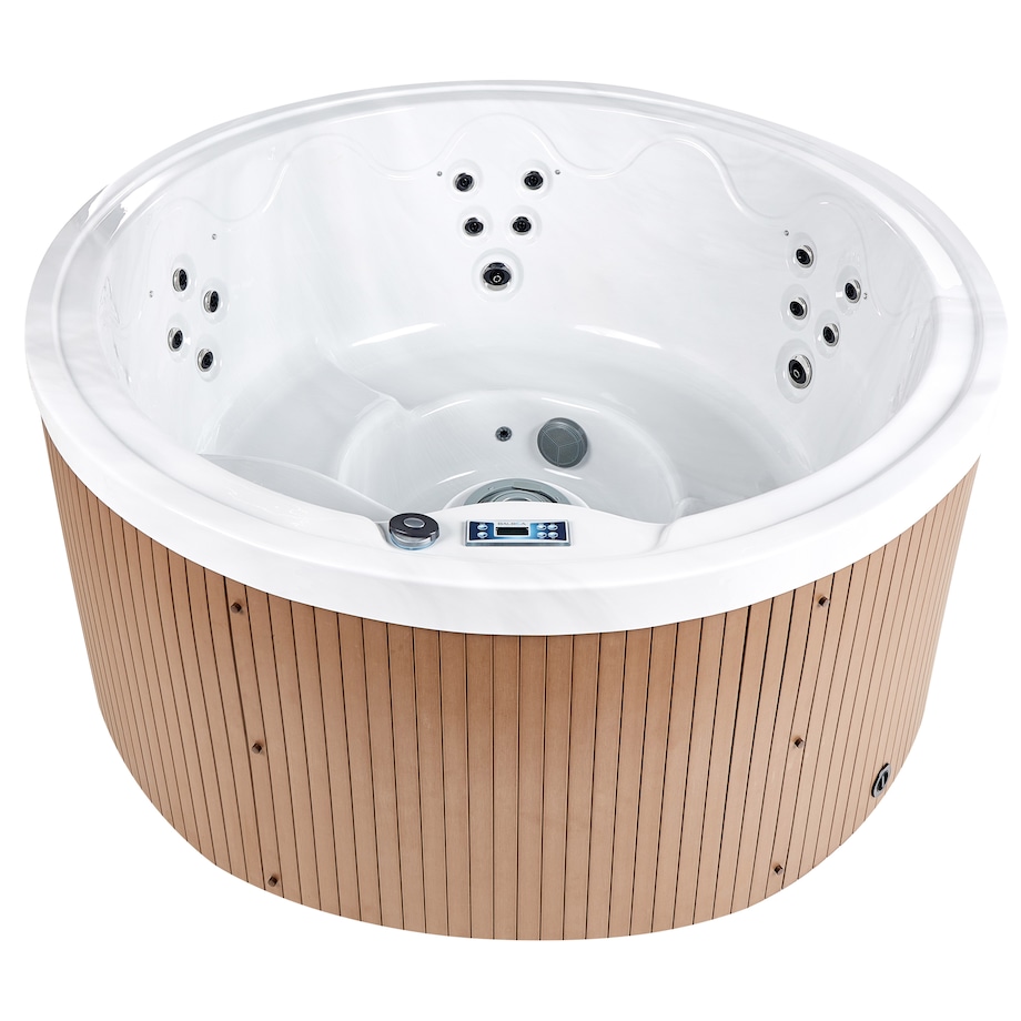 Wanna ogrodowa z hydromasażem LED MARFIL Brązowy