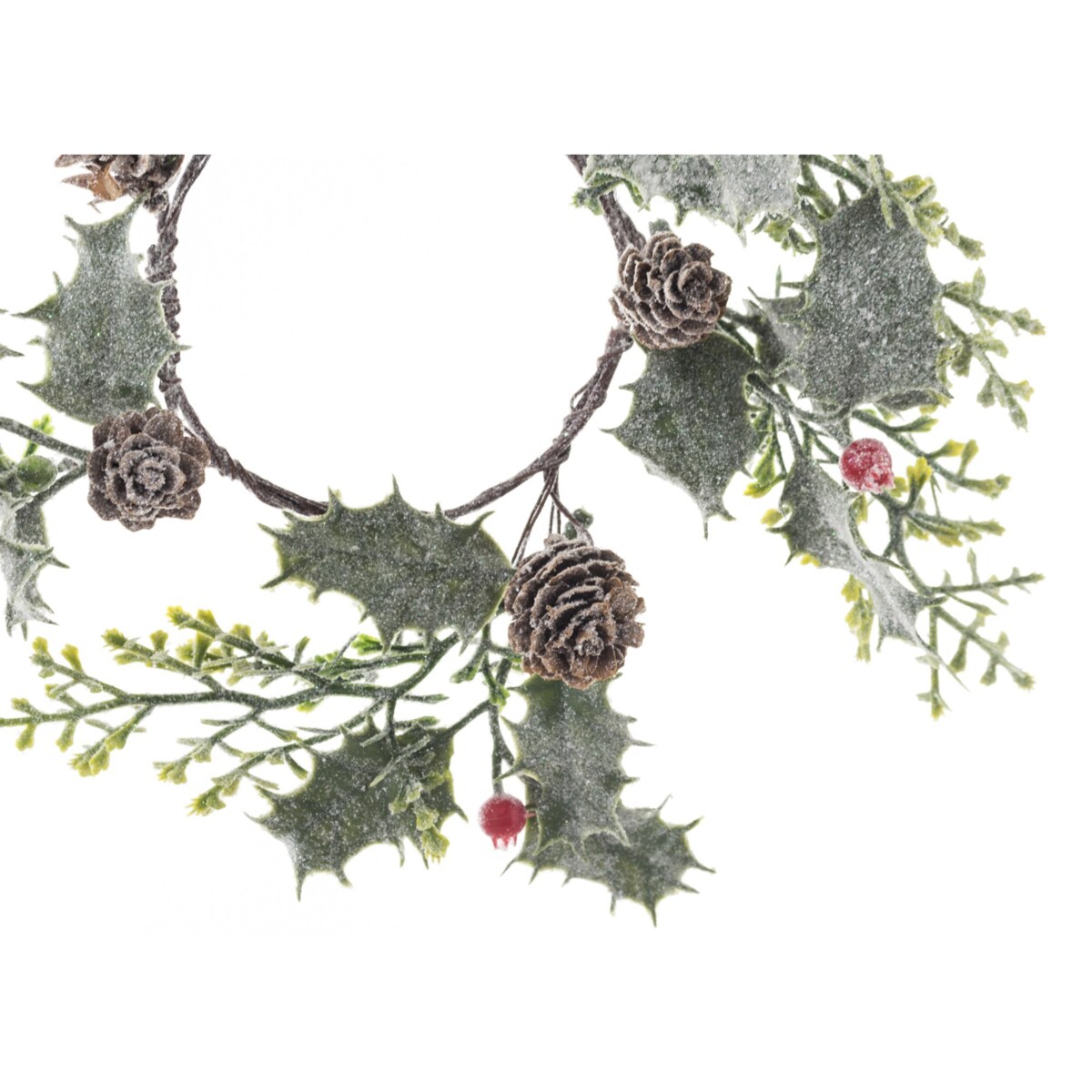 Wianek zimowy 2 szt. ostrokrzew 30x30x5 cm KRISTORN