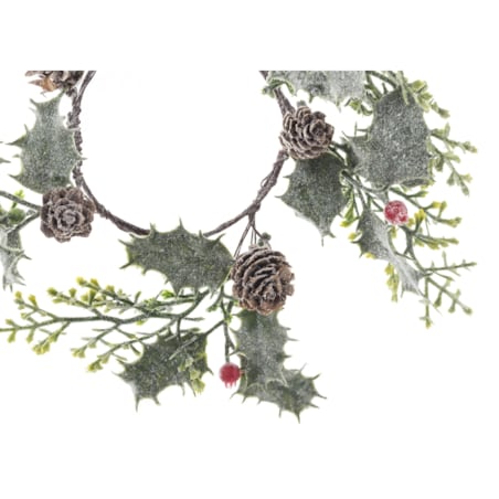 Wianek zimowy 2 szt. ostrokrzew 30x30x5 cm KRISTORN