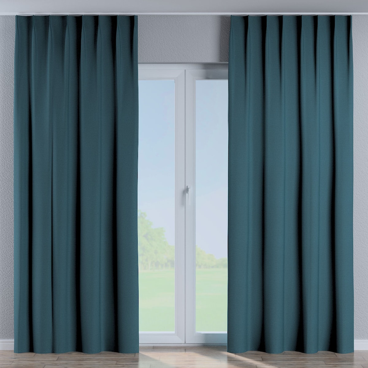 Zasłona na haczykach flex pojedynczych 130x245 niebieski