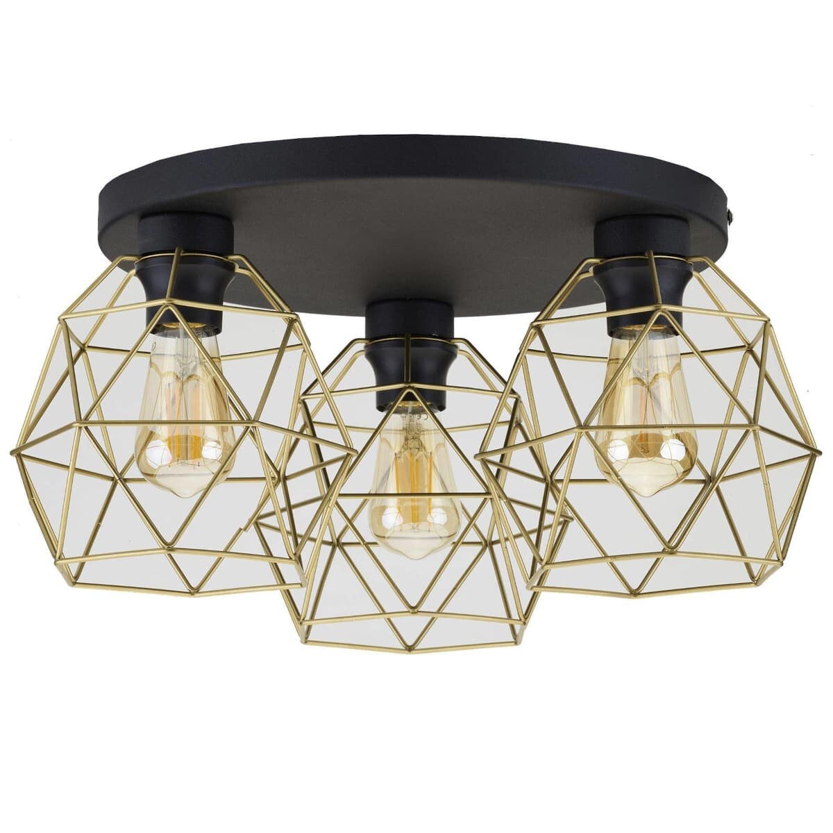 Lampa sufitowa industrialna Galaxy 3458 TK Lighting potrójna czarna