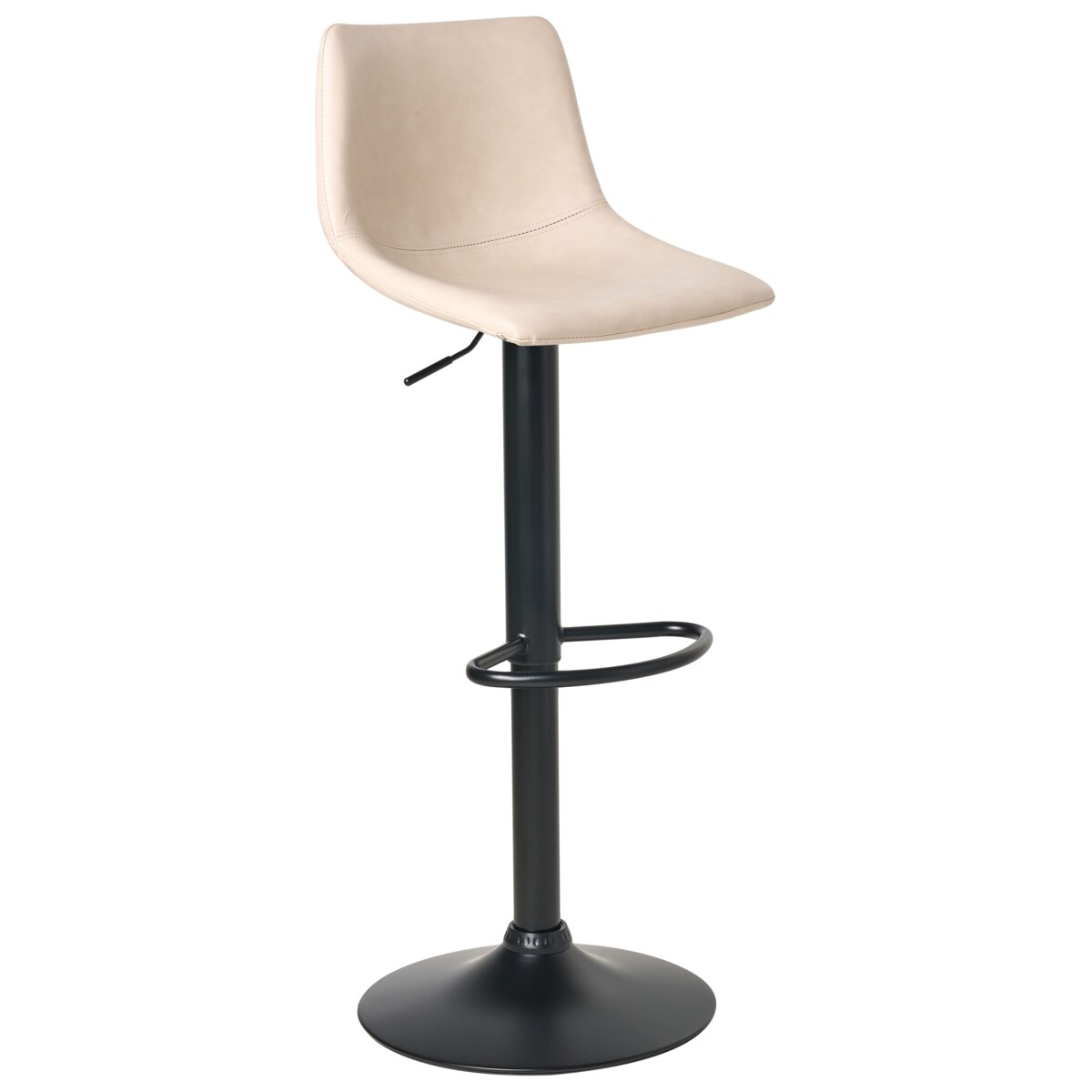 Zestaw 2 hokerów barowych LEBRIJA Ekoskóra Obrotowy Jasnobeżowy