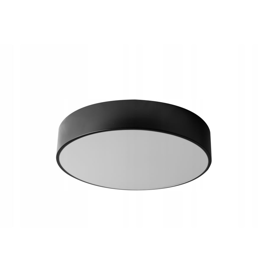 Lampa Plafon 50Cm Okrągła Czarna Sufitowa Żyrandol