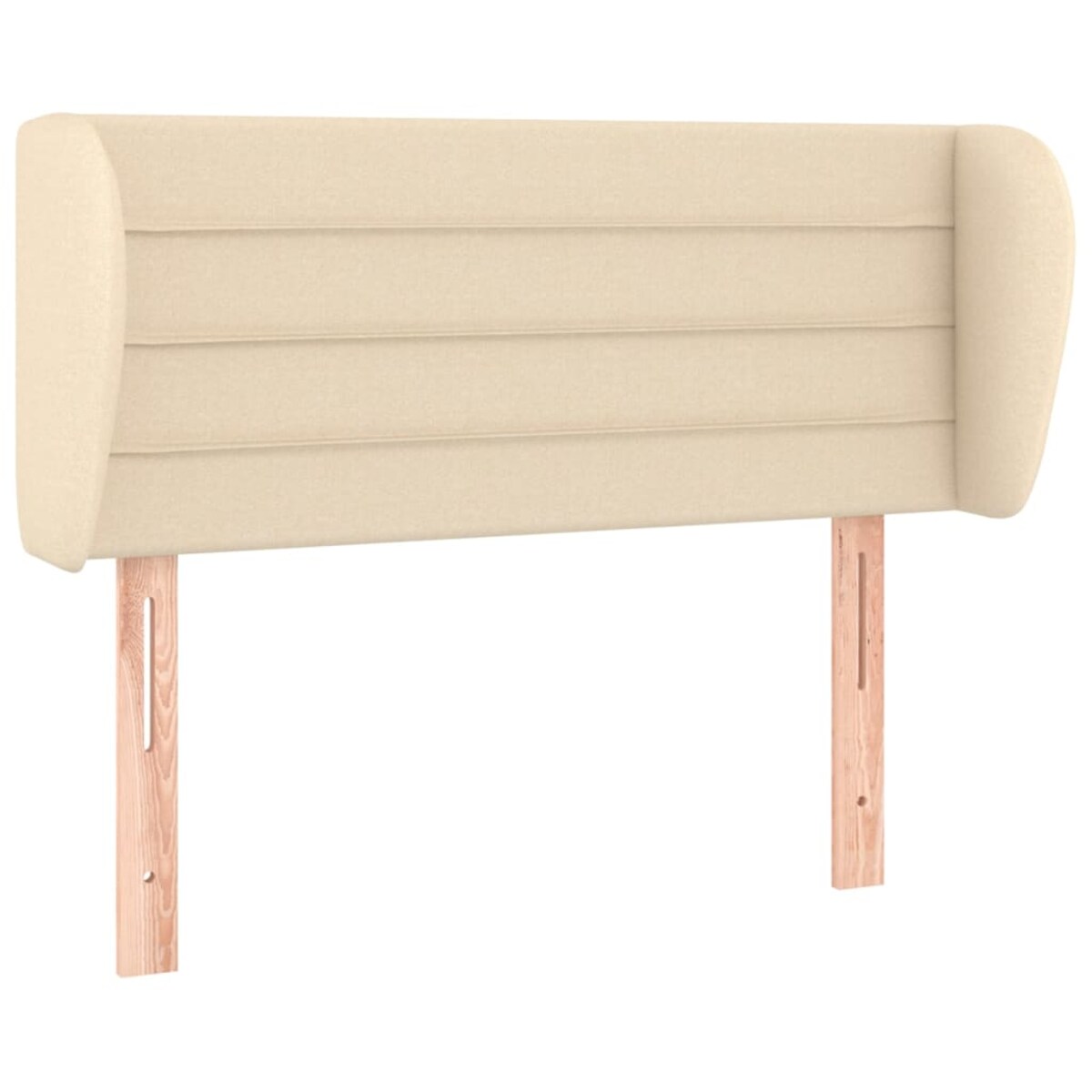 vidaXL Zagłówek uszak, kremowy, 103x23x78/88 cm, tkanina