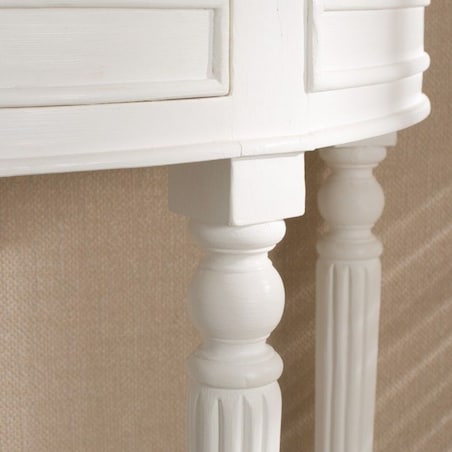 Konsola Anabell biała, 80 x 40,5 x 75,5 cm