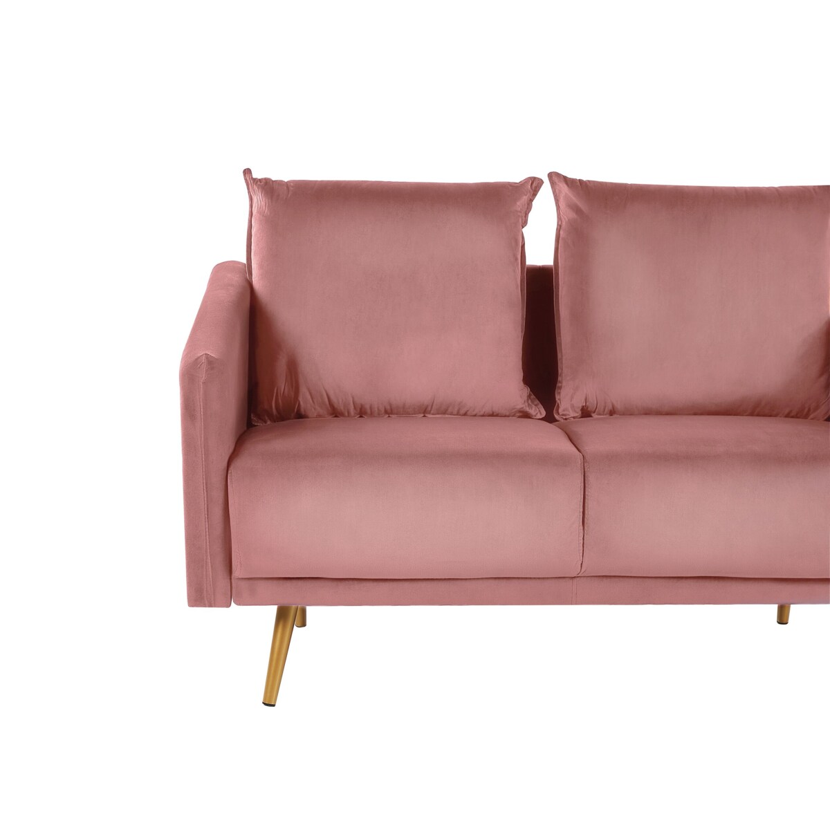 Sofa 2-osobowa welurowa różowa MAURA