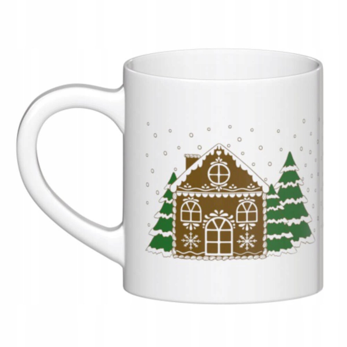Ceramiczny kubek z uchwytem DOM Z PIERNIKA do kawy herbaty czekolady 250ml - prezent upominek na święta dla kobiety faceta babci dziadka mamy taty