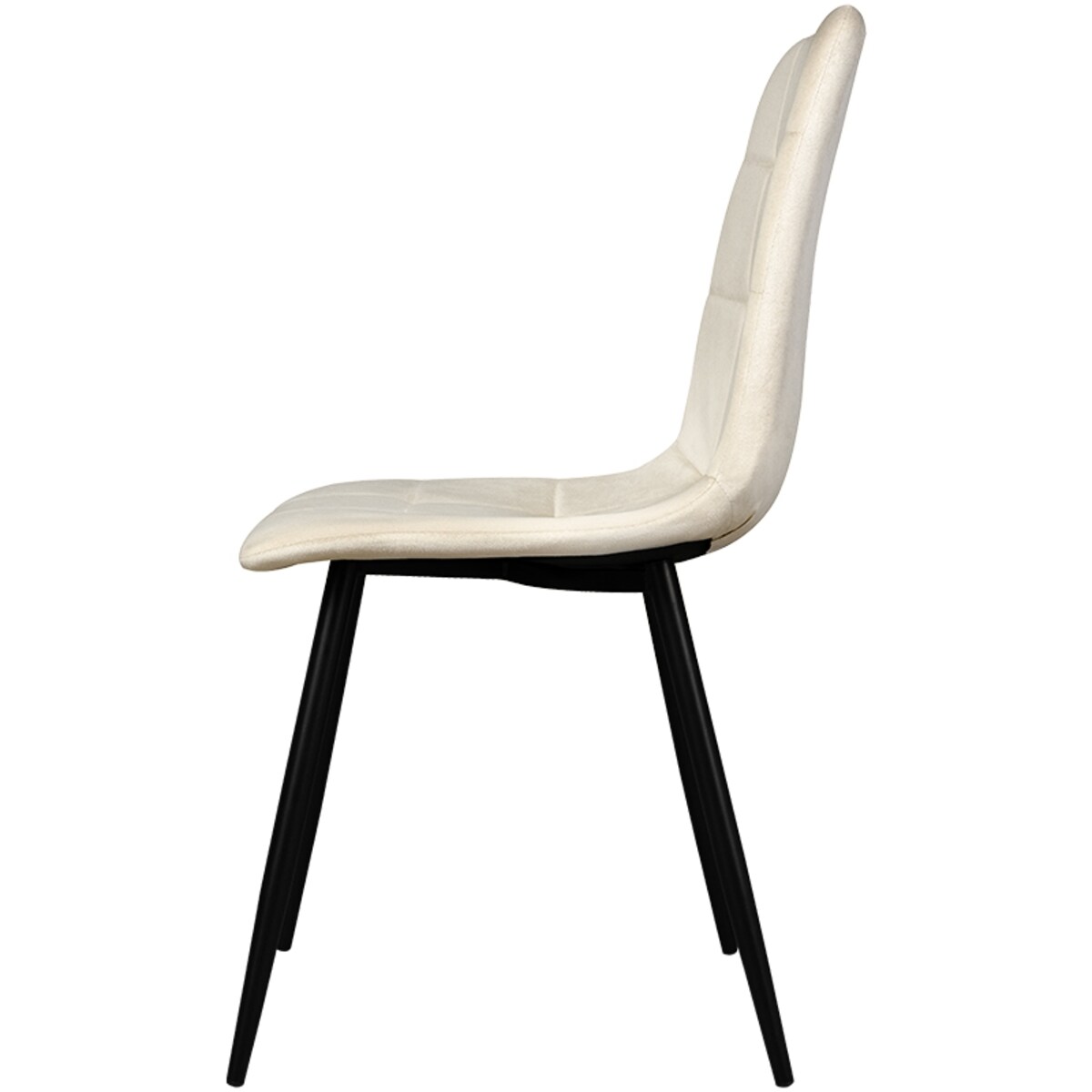 Krzesło tapicerowane welurowe pikowane beżowe do salonu