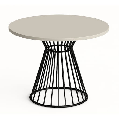 Okrągły stół Reo do salonu z metalową podstawą, blat 100 cm- kaszmirowy