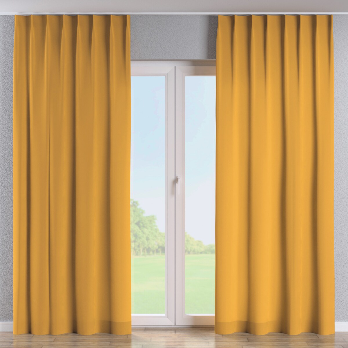 Zasłona na haczykach flex pojedynczych 130x245 miodowy