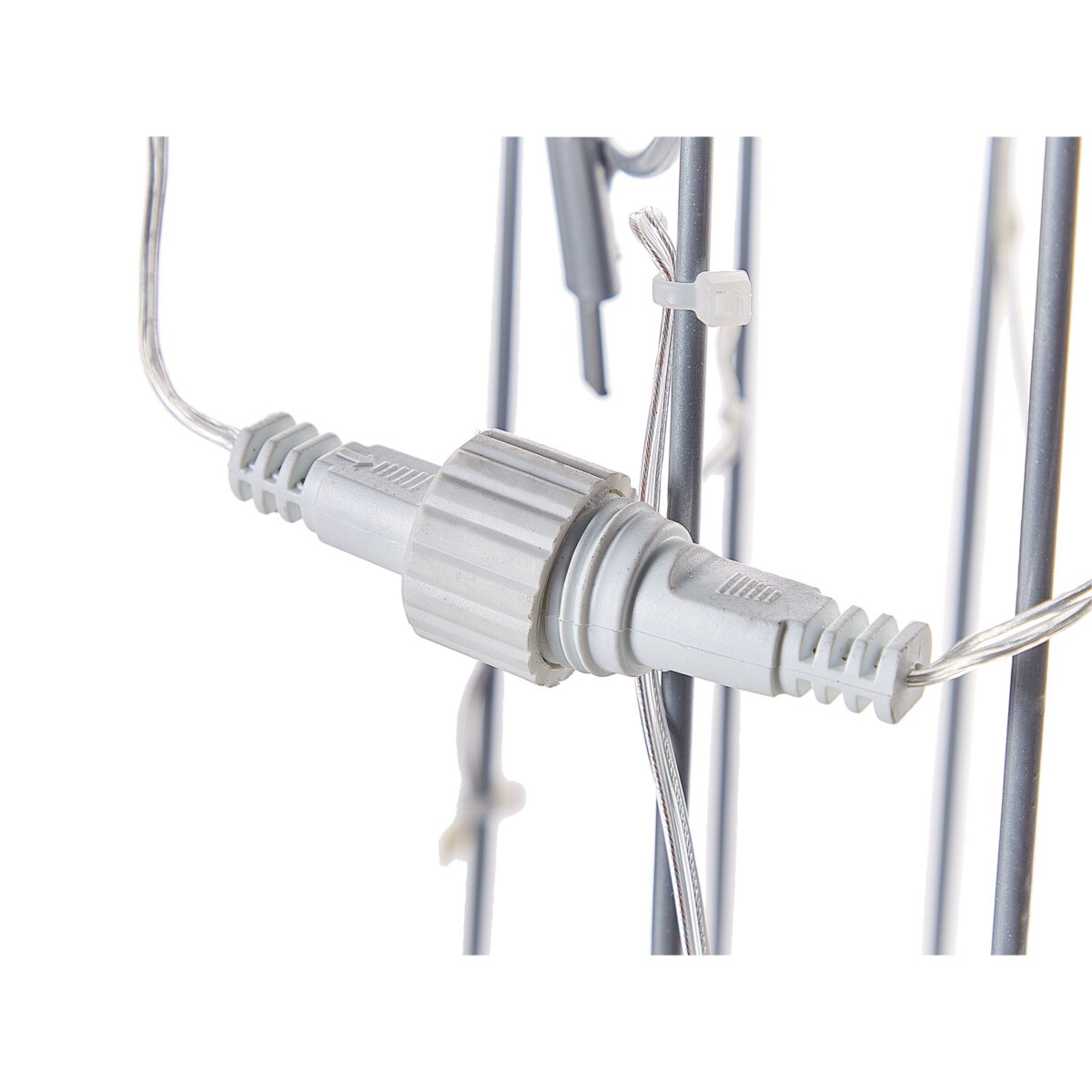 Dekoracja ogrodowa LED jeleń 117 cm srebrna LAUGAR