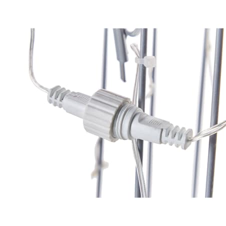 Dekoracja ogrodowa LED jeleń 117 cm srebrna LAUGAR