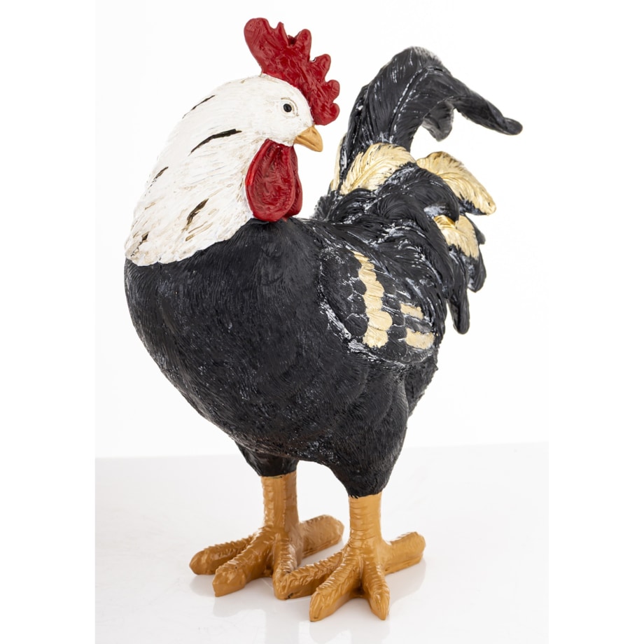 Dekoracja - kolorowa KURA I KOGUT 21x19x9 i 18x14,5x8,5 cm PLOMFEE