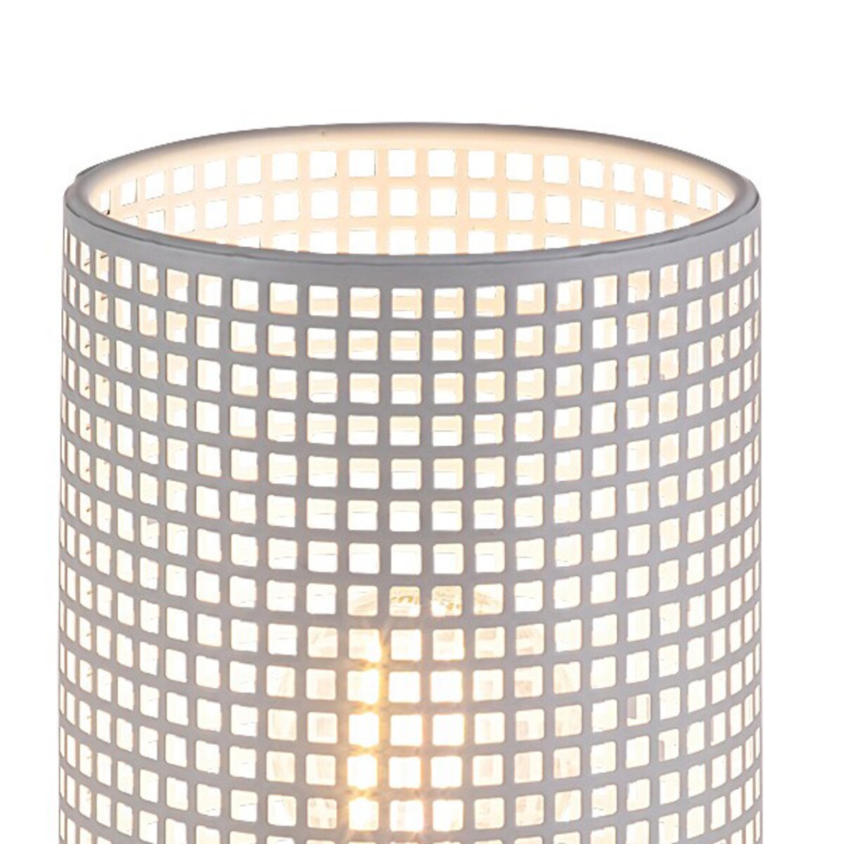 Metalowa lampa nocna Boogie 3179 do sypialni ażurowa okrągła biała złota