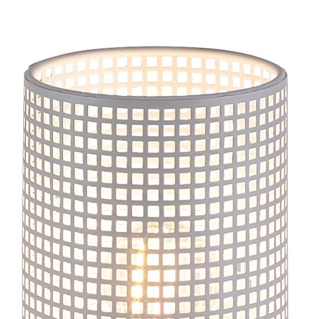 Metalowa lampa nocna Boogie 3179 do sypialni ażurowa okrągła biała złota