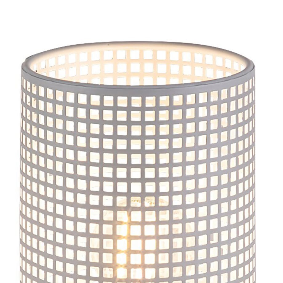Metalowa lampa nocna Boogie 3179 do sypialni ażurowa okrągła biała złota