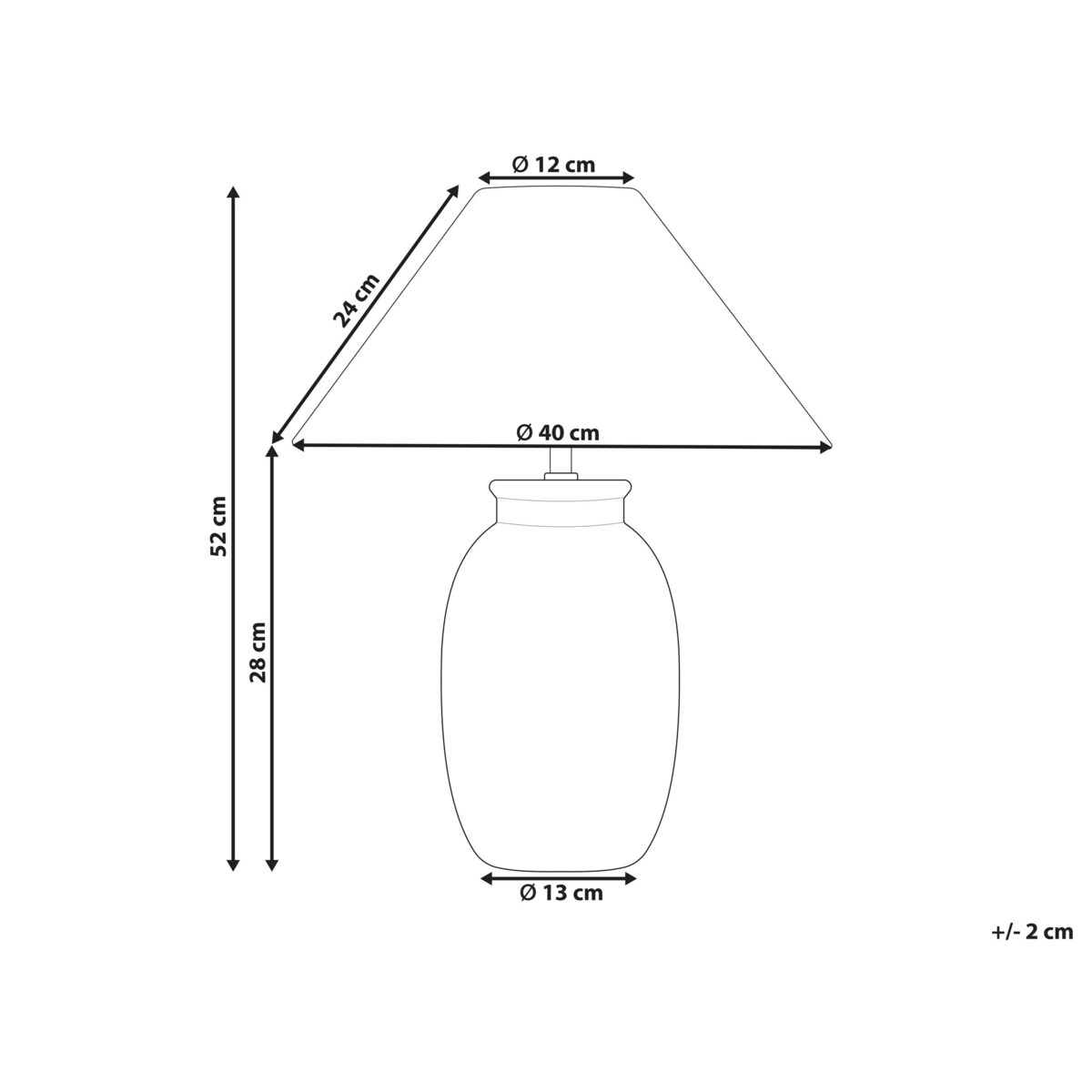 Lampa stołowa ceramiczna czarna PATILLAS