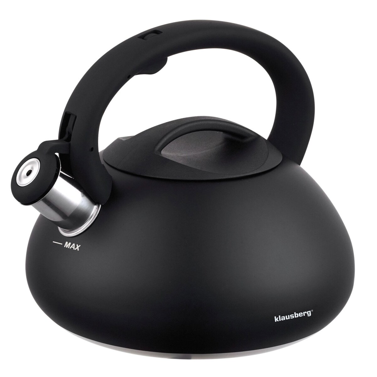 Czajnik stalowy z gwizdkiem czarny 2.7L KLAUSBERG