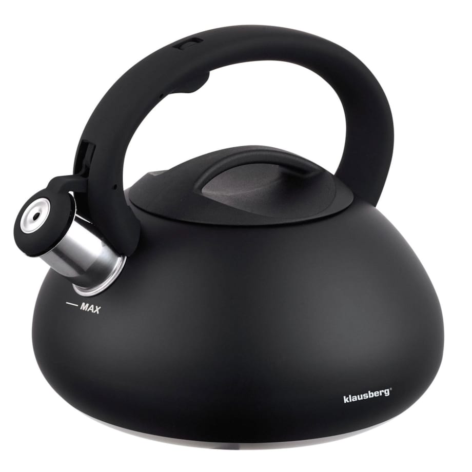 Czajnik stalowy z gwizdkiem czarny 2.7L KLAUSBERG