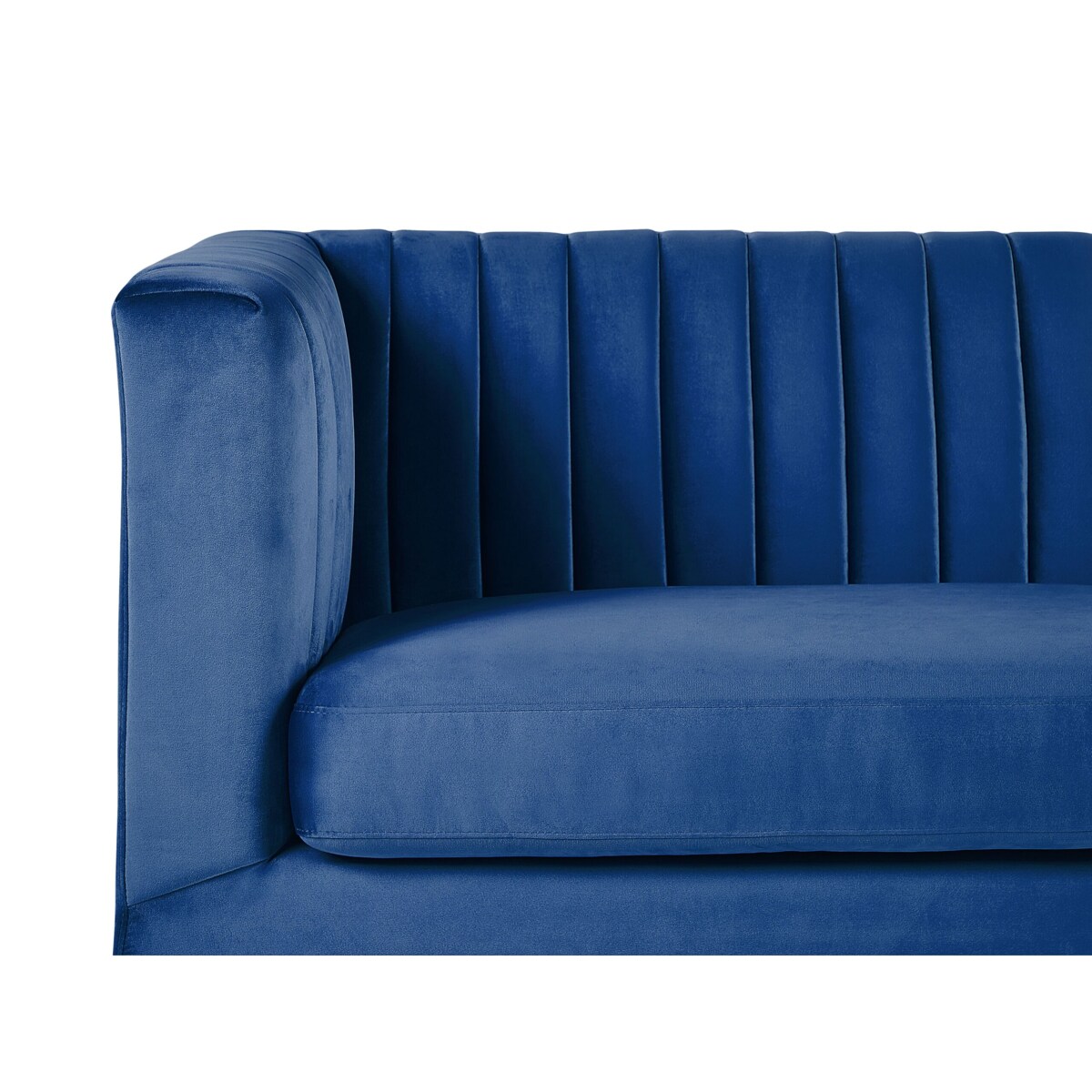 Sofa 3-osobowa welurowa niebieska ARVIKA