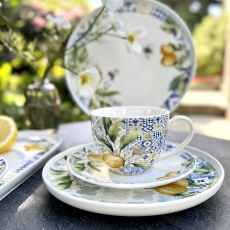 VILLA ITALIA Talerzyk deserowy śniadaniowy 20 cm porcelanowy LIMONETTI