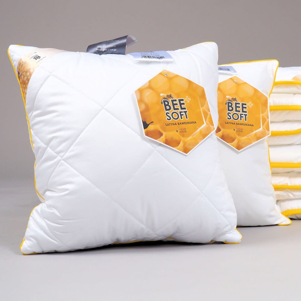 Poduszka Bee Soft Satyna Bawełniana Pikowana, 40 x 40 cm, AMZ