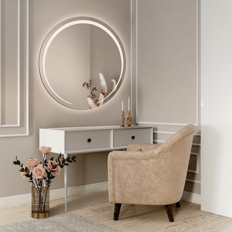 Lustro okrągłe łazienkowe z podświetleniem - NELA LED